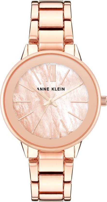 Anne Klein Green Dial Rose Gold Metal Strap Watch NDAK3750BMRG - Kamal Watch Company
