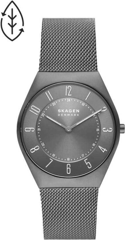 Skagen Mens 37 mm Grenen Solar Powered Multicolour Dial Stainless Steel Analog Watch SKW6836I
