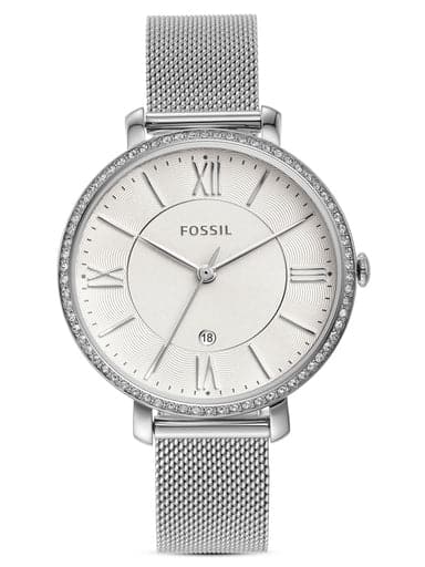 Fossil Jacqueline Round Analog Silver Dial Ladies Watch