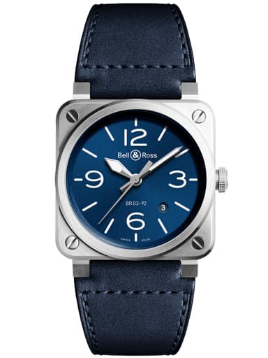 Bell & Ross BR03-92 Blue Steel Blue Dial Automatic 42mm Men's Watch - Kamal Watch Company