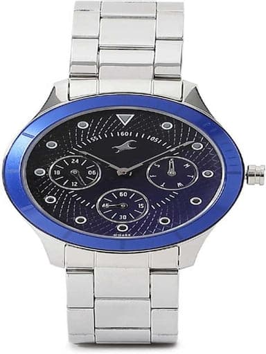 Fastrack All Nighters Blue Dial Metal Strap Watch - Kamal Watch Company