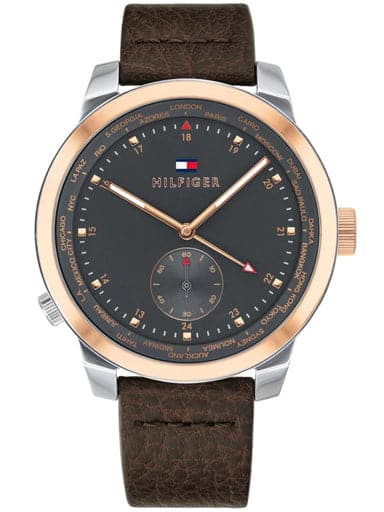 Tommy Hilfiger Grey Dial Denim Pinnacle Men's Watch TH1791554 - Kamal Watch Company