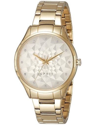 ESPRIT Gold Dial Golden Metal Strap Women's Watch ES109022002 - Kamal Watch Company