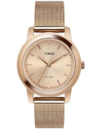 Timex Fashion Rose Gold Dial Women Watch Tw000W111