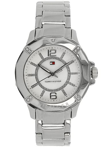 Tommy Hilfiger White Dial Silver Bi Metal Strap Watch - Kamal Watch Company