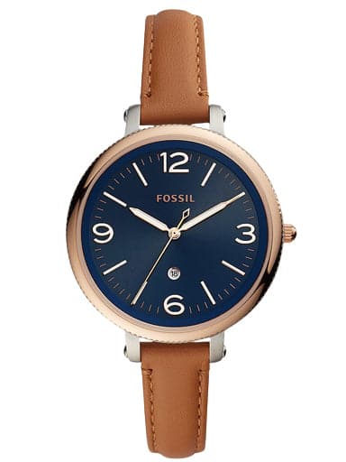 Fossil Monroe Three-Hand Date Brown Luggage Womens Watch ES4923I - Kamal Watch Company