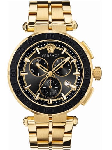 Versace Greca Chrono Black Dial Men Watch - Kamal Watch Company