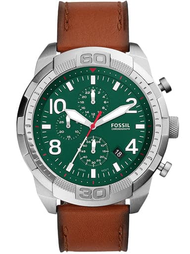 Fossil Bronson Chronograph Luggage Leather Watch - Kamal Watch Company