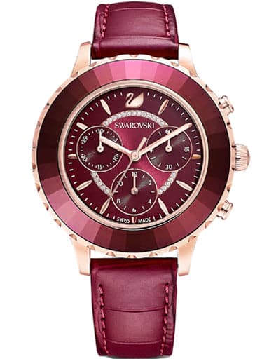 Swarovski Octea LUX Leather Strap Watch - Kamal Watch Company