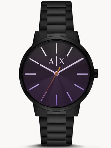 Armani Exchange Three-Hand Black Stainless Steel Watch AX2736I - Kamal Watch Company