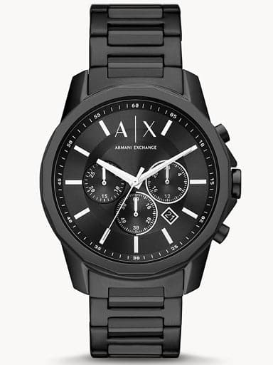 Armani Exchange Chronograph Black Stainless Steel Watch AX1722I - Kamal Watch Company