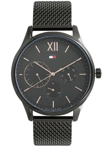 Tommy Hilfiger Multi-Function Black Dial Black Metal Strap Men's Watch NCTH1791420 - Kamal Watch Company