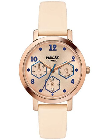 HELIX Trendy Multi Function Leather Strap Watch TW024HL31 - Kamal Watch Company