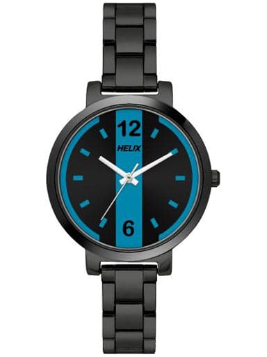 HELIX Casual Full Black Plated Stainless Steel Bracelet Watch TW041HL11 - Kamal Watch Company