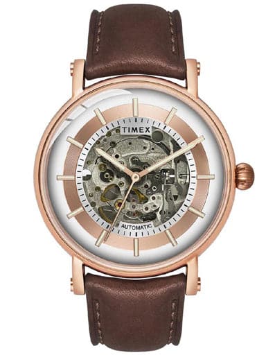TIMEX MEN'S SILVER DIAL FULL SKELETON AUTOMATIC TWEG16715 - Kamal Watch Company