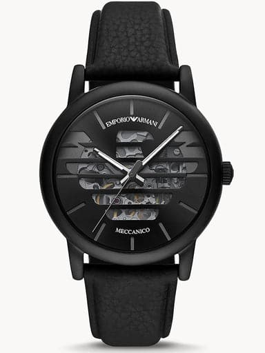 Emporio Armani Three-Hand Brown Leather Watch AR60032 - Kamal Watch Company