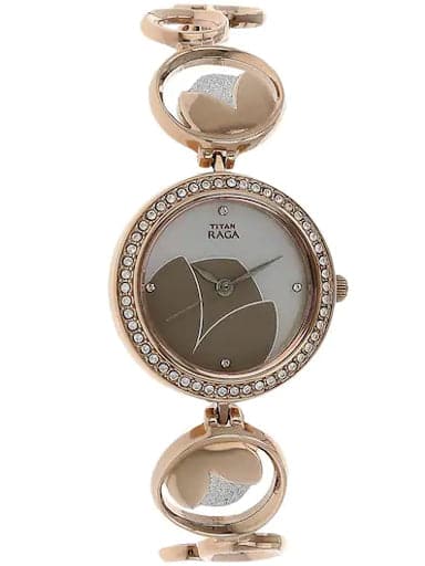 Titan Raga Garden Of Eden Mother Of Pearl Dial Metal Strap Women S Wat