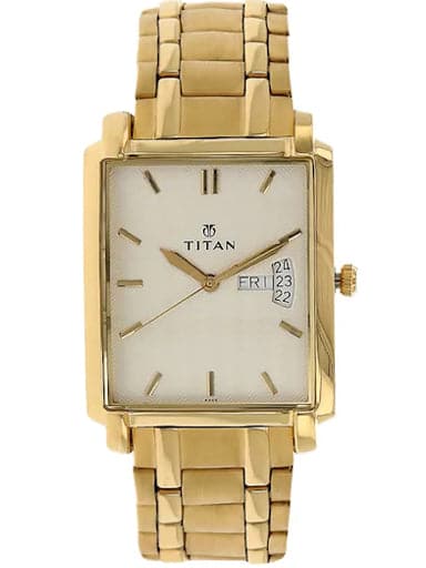 Titan silver and gold shop analog watch