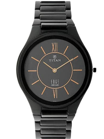 Titan Edge Black Dial Ceramic - Slimmest Ceramic Men's Watch NP1696NC01 - Kamal Watch Company