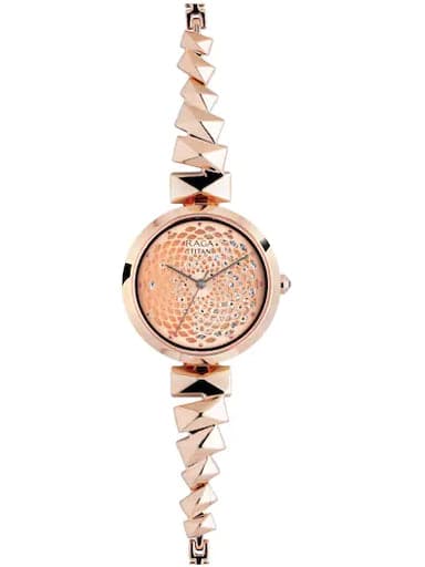 Titan Crystal From Raga Facet Rose Gold Dial Women'S Watch Nn95121Wm01