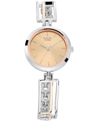 Titan Raga Viva Rose Gold Dial Metal Strap Women's Watch NP2622KM01 - Kamal Watch Company
