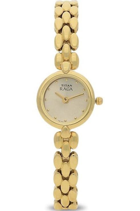 Titan Raga Titan Gold Plated Watch TITAN EXACTA QUARTZ BLACK DIAL