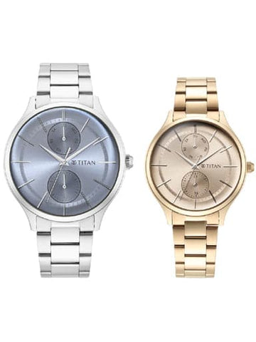 TITAN Bandhan Silver Dial Stainless Steel Strap Watch 9400494204KM01 - Kamal Watch Company