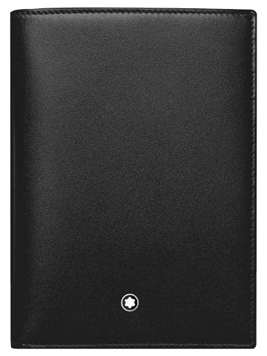 MONTBLANC Meisterstuck 7CC Black Leather Vertical Wallet MB14094 - Kamal Watch Company