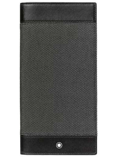 MONTBLANC Meisterstuck Black Leather and Canvas Long Business Card Holder MB106730 - Kamal Watch Company