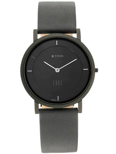 Titan Edge Ultra Slim Black Dial Men'S Watch Nn1595Nl04