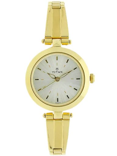 Titan Karishma Champagne Dial Metal Strap Women's Watch NP2574YM01 - Kamal Watch Company