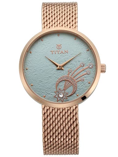 Titan Stellar By Titan Mint Dial Analog Watch For Women Np95083Wm01