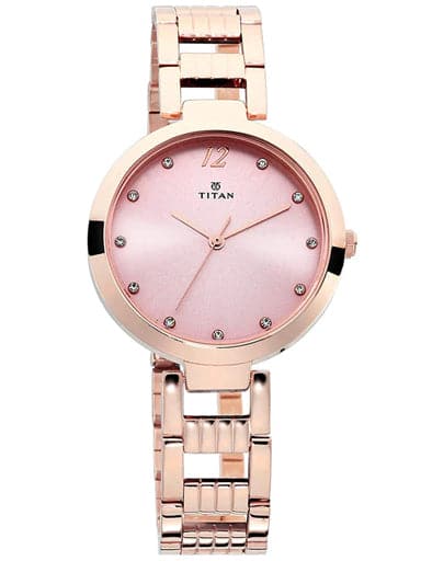 Titan Purple Fashion Basics Analog Pink Dial Women's Watch NP2480WM03 - Kamal Watch Company