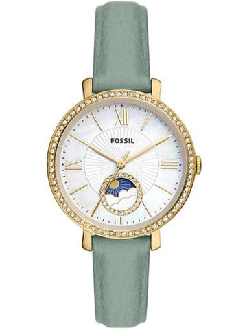 Jacqueline Multifunction Green Eco Leather Watch ES5168I - Kamal Watch Company