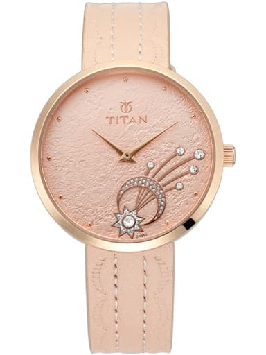 Titan Stellar By Titan Rose Gold Dial Analog Watch For Women Nm95083Wl