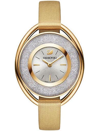SWAROVSKI Crystalline White Dial Gold Fabric Ladies Watch 5158972 - Kamal Watch Company