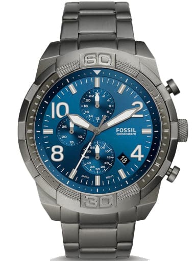Fossil Bronson Chronograph Smoke Stainless Steel Watch Fs5711