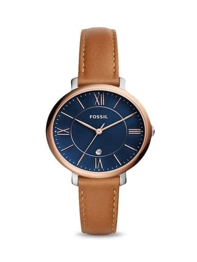 Rose Gold Fossil Blue Water Resistant Watch Fossil Womens ES3838