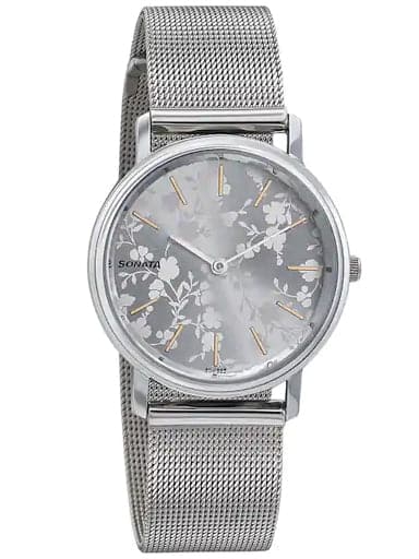 SONATA Silver Lining From Sonata 87029SM02 - Kamal Watch Company