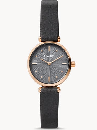 SKAGEN Amberline Two-Hand Charcoal Eco Leather Watch SKW2995 - Kamal Watch Company