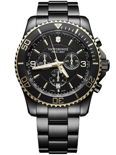 VICTORINOX Maverick Black Edition Chronograph Watch for Men 249137 - Kamal Watch Company