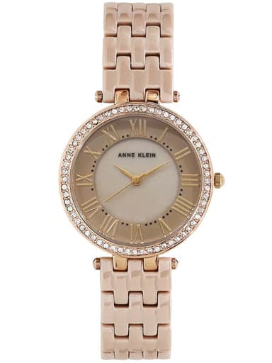 Anne Klein Mother Of Pearl Dial Ceramic Strap Watch Ak2130Tngb