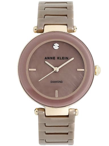 ANNE KLEIN Mother of Pearl Dial Ceramic Strap Watch NBAK1018RGMV - Kamal Watch Company