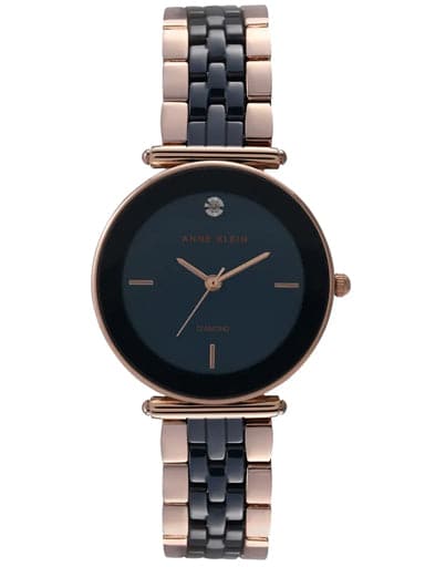 ANNE KLEIN Mother of Pearl Dial Ceramic Strap Watch NBAK3158NVRG - Kamal Watch Company