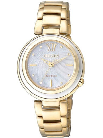 CITIZEN ECO-DRIVE LADIES WATCH MOTHER-OF-PEARL DIAL EM0336-59D - Kamal Watch Company