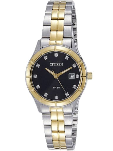 Citizen Analog Black Dial Women's Watch EU6044-51E - Kamal Watch Company