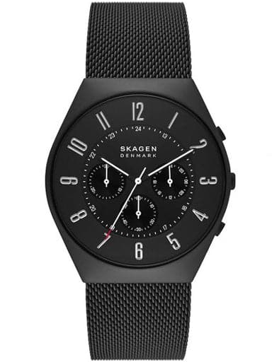 Skagen Grenen Chronograph Midnight Stainless Steel Mesh Watch Skw6822I