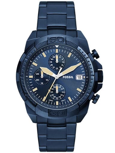 FOSSIL Bronson Chronograph Navy Stainless Steel Watch FS5916I - Kamal Watch Company