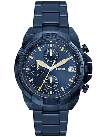 FOSSIL Bronson Chronograph Navy Stainless Steel Watch FS5916I - Kamal Watch Company