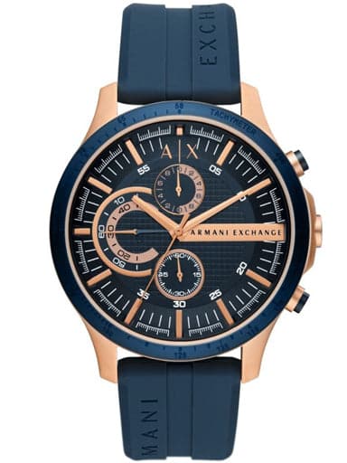 Armani Watch Exchange Chronograph Ax2440I Blue Silicone